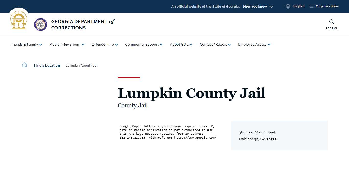 Lumpkin County Jail | Georgia Department of Corrections